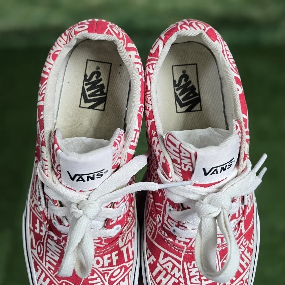 Vans | All Over Logo laced cotton canvas casual skate sneakers \ youth \ unisex